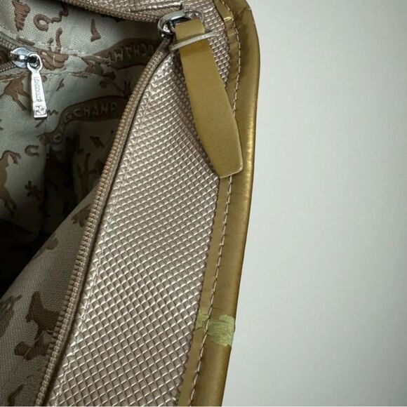 SALE! Gold Longchamp Medium Tote GUC - Picture 8 of 12